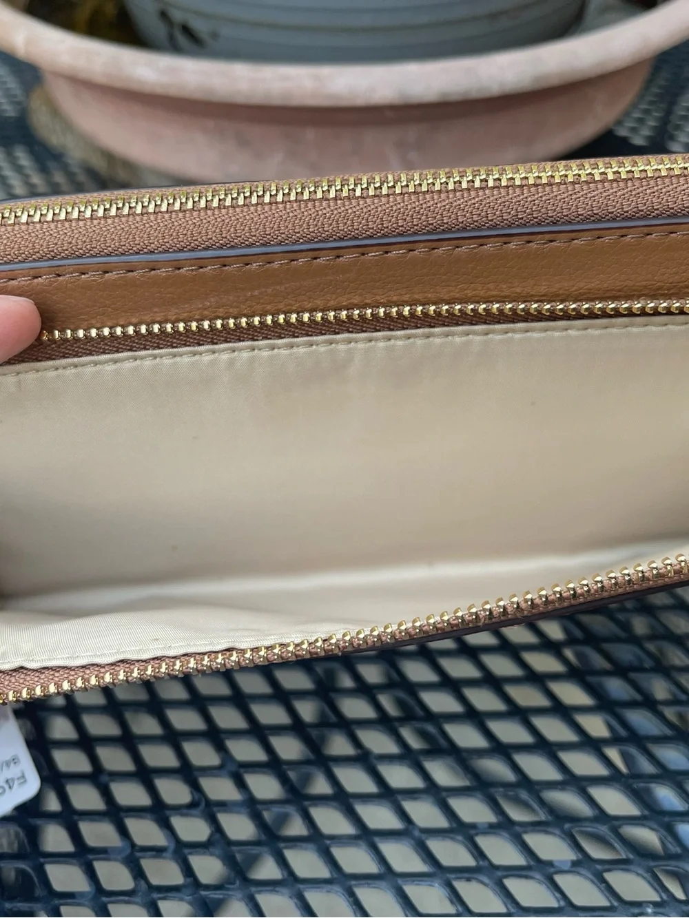 Coach compact leather